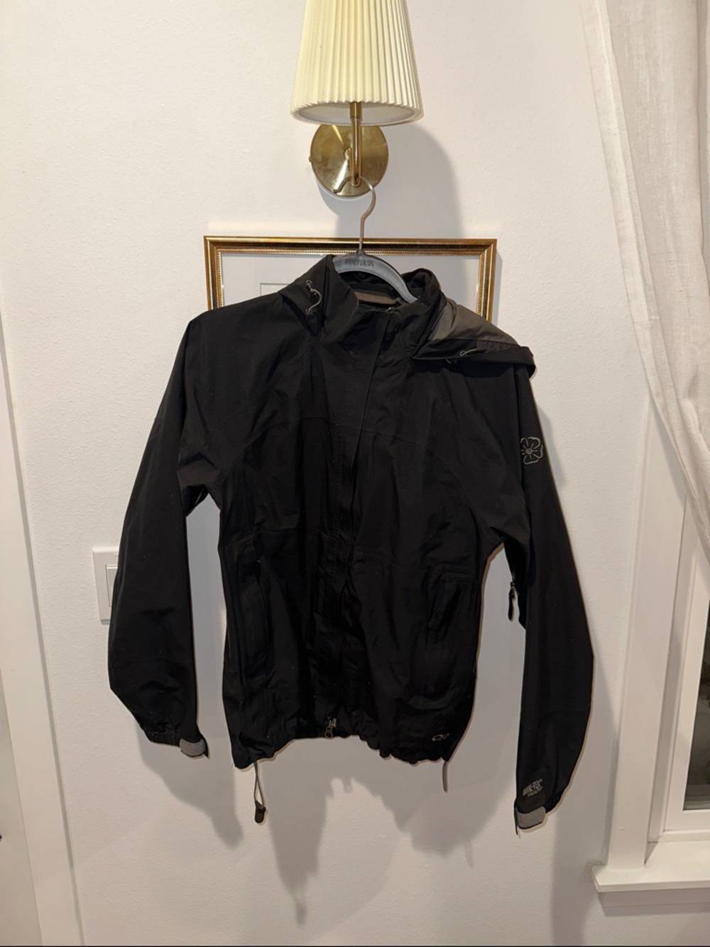 Outdoor Research Women's Black Raincoat with Hood